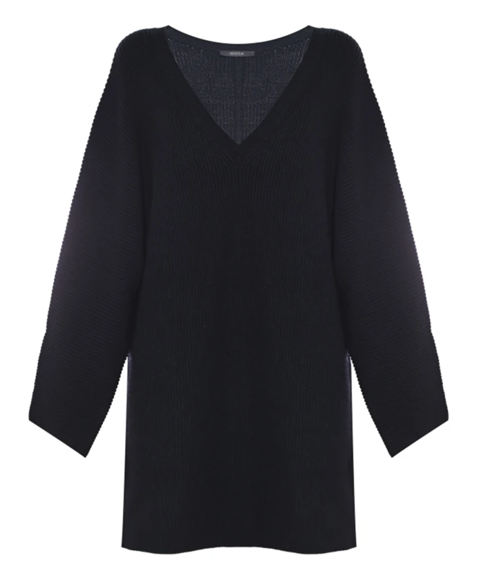 Уютное трикотажное платье с v образным вырезом Kocca, черный
Уютное трикотажное платье с v образным вырезом Kocca, черный