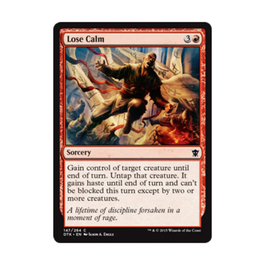 CCG Потерять спокойствие (С), MTG - Dragons of Tarkir
CCG Потерять спокойствие (С), MTG - Dragons of Tarkir