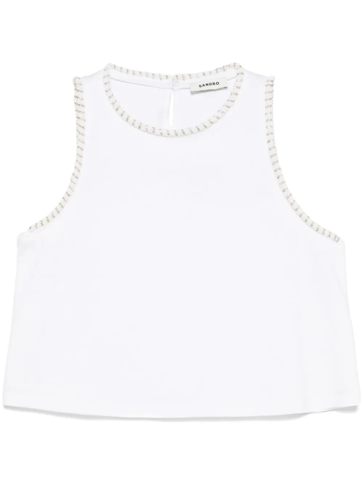 Декорированный топ без рукавов SANDRO, белый
Декорированный топ без рукавов SANDRO, белый