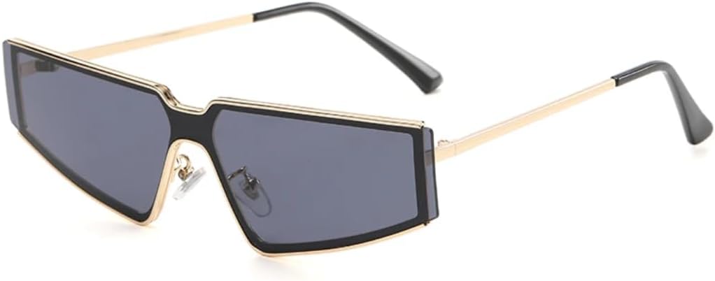 Прямоугольные солнцезащитные очки в металлической оправе для женщин и мужчин, модные винтажные очки в стиле стимпанк, солнцезащитные очки с защитой от УФ-излучения UV400 VVTWSSW, Gold Black
Прямоугольные солнцезащитные очки в металлической оправе для женщин и мужчин, модные винтажные очки в стиле стимпанк, солнцезащитные очки с защитой от УФ-излучения UV400 VVTWSSW, Gold Black