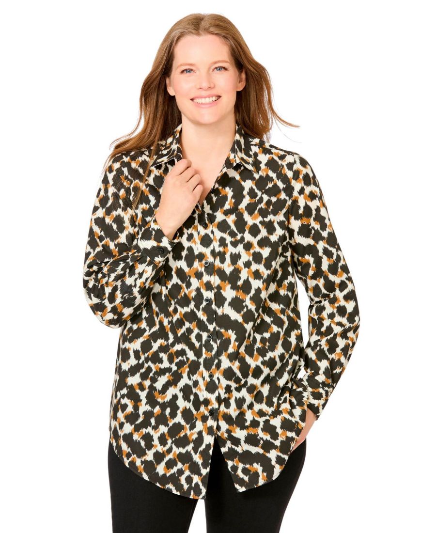 Рубашка с длинным рукавом идеального размера для полных женщин Woman Within, Ivory abstract
Рубашка с длинным рукавом идеального размера для полных женщин Woman Within, Ivory abstract