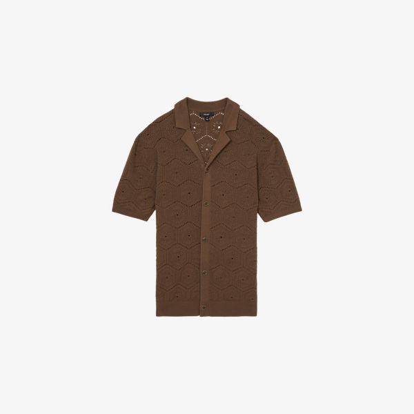 Рубашка Reiss Royce pointelle из хлопка с коротким рукавом, коричневый
Рубашка Reiss Royce pointelle из хлопка с коротким рукавом, коричневый