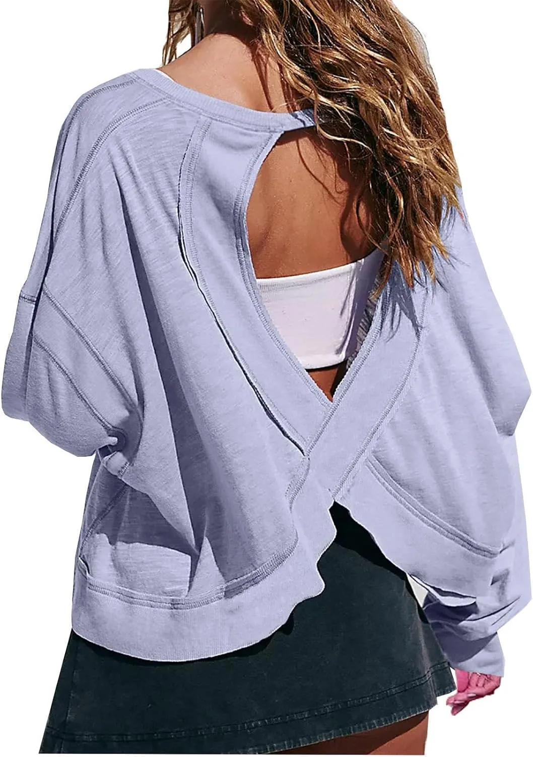 Женская футболка для тренировок с открытой спиной и коротким рукавом
Женская футболка для тренировок с открытой спиной и коротким рукавом