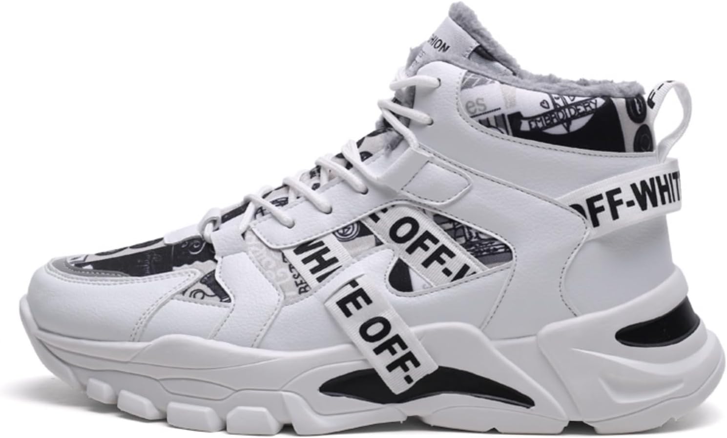 Мужские высокие кроссовки с флисовой подкладкой: на шнуровке, с ярким логотипом, с толстой амортизирующей подошвой- ультратеплая подкладка, подходят для повседневной носки и повседневного стиля в холодную погоду Khwfjas, белый/черный
Мужские высокие кроссовки с флисовой подкладкой: на шнуровке, с ярким логотипом, с толстой амортизирующей подошвой- ультратеплая подкладка, подходят для повседневной носки и повседневного стиля в холодную погоду Khwfjas, белый/черный