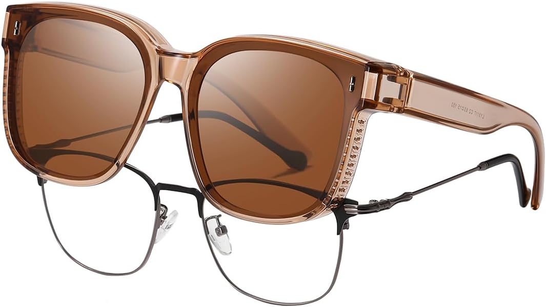 Поляризованные солнцезащитные очки для мужчин и женщин – квадратные очки увеличенного размера с защитой от УФ-излучения UV400 для вождения, активного отдыха и бега VUEECLAT, Transparent Brown Frame/Brown Lens
Поляризованные солнцезащитные очки для мужчин и женщин – квадратные очки увеличенного размера с защитой от УФ-излучения UV400 для вождения, активного отдыха и бега VUEECLAT, Transparent Brown Frame/Brown Lens