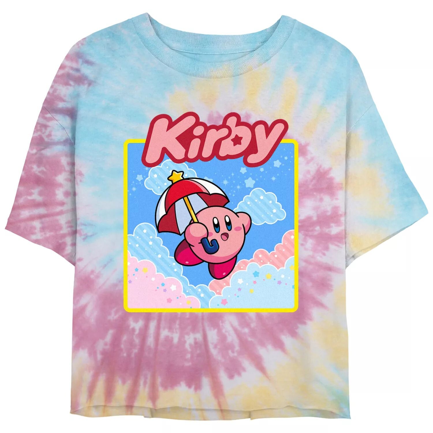 Детская футболка Nintendo Kirby Flying с рисунком Tie Dye с зонтиком Licensed Character 
Детская футболка Nintendo Kirby Flying с рисунком Tie Dye с зонтиком Licensed Character