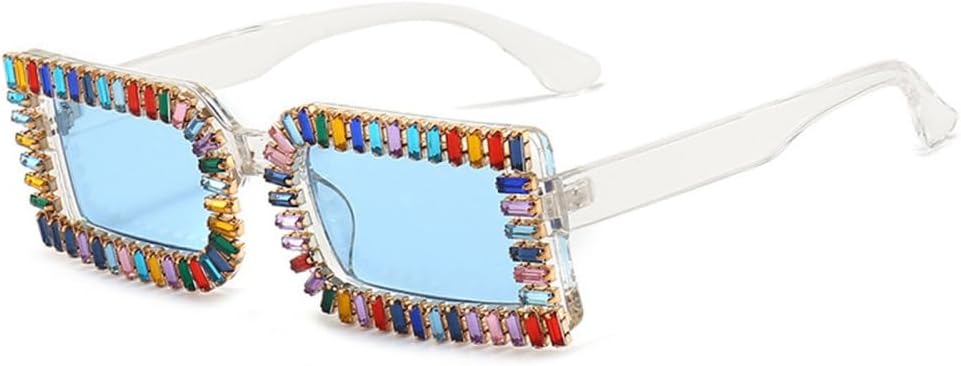 Маленькие прямоугольные солнцезащитные очки для женщин, элегантные солнцезащитные очки со стразами и бриллиантами, модные женские очки, квадратные очки MTZJH, Clear-blue
Маленькие прямоугольные солнцезащитные очки для женщин, элегантные солнцезащитные очки со стразами и бриллиантами, модные женские очки, квадратные очки MTZJH, Clear-blue