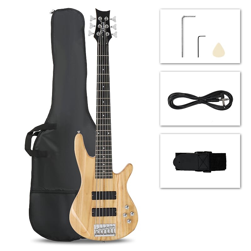 Басс гитара Glarry Burlywood Full Size GIB 6 String H-H Pickup Electric Bass Guitar
Басс гитара Glarry Burlywood Full Size GIB 6 String H-H Pickup Electric Bass Guitar