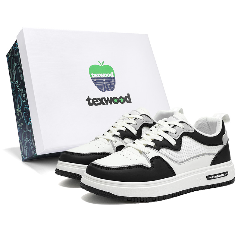 Низкие мужские кроссовки для скейтбординга с противоскользящими амортизаторами и износостойкими свойствами TEXWOOD, White Black
Низкие мужские кроссовки для скейтбординга с противоскользящими амортизаторами и износостойкими свойствами TEXWOOD, White Black