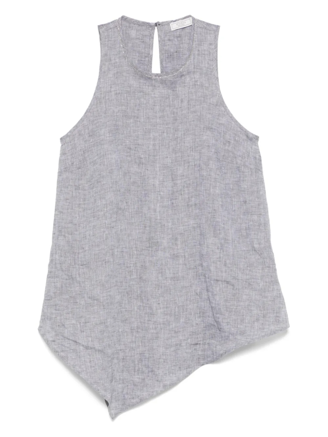 Асимметричный топ из льна Peserico, серый
Асимметричный топ из льна Peserico, серый