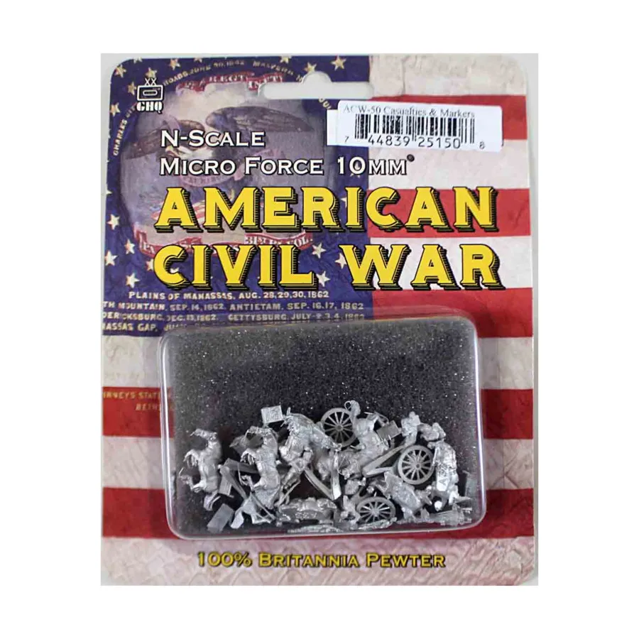 Потери и настольные маркеры, Micro Force American Civil War Figures - Accessories (10mm)
Потери и настольные маркеры, Micro Force American Civil War Figures - Accessories (10mm)
