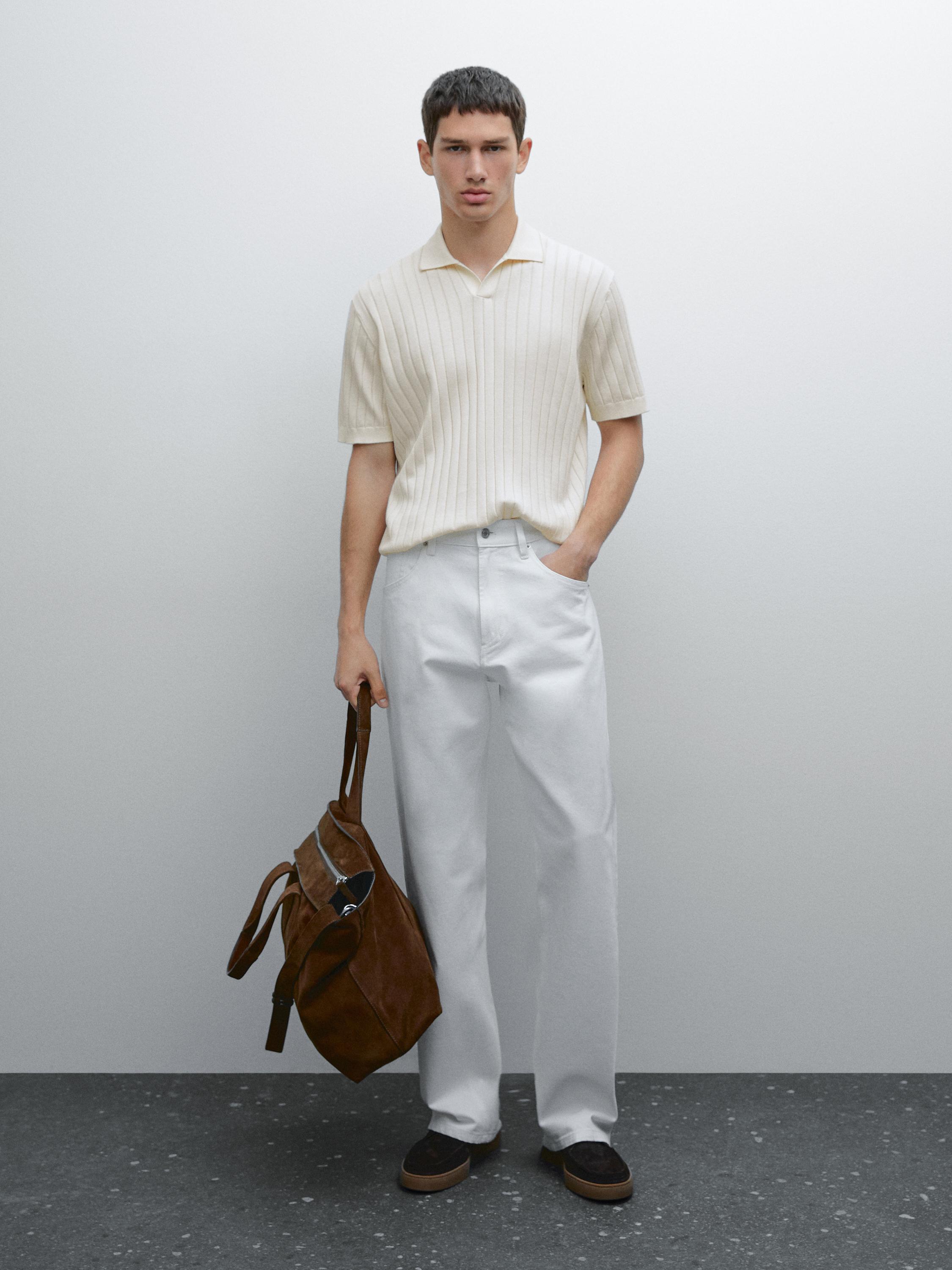 Рубашка-Поло из рубчатого трикотажа Massimo Dutti, кремовый
Рубашка-Поло из рубчатого трикотажа Massimo Dutti, кремовый