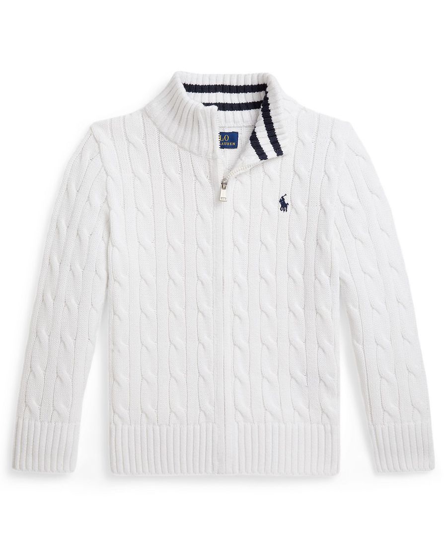 Хлопковый свитер крупной вязки на молнии для мальчиков 2-7 лет Polo Ralph Lauren, White
Хлопковый свитер крупной вязки на молнии для мальчиков 2-7 лет Polo Ralph Lauren, White
