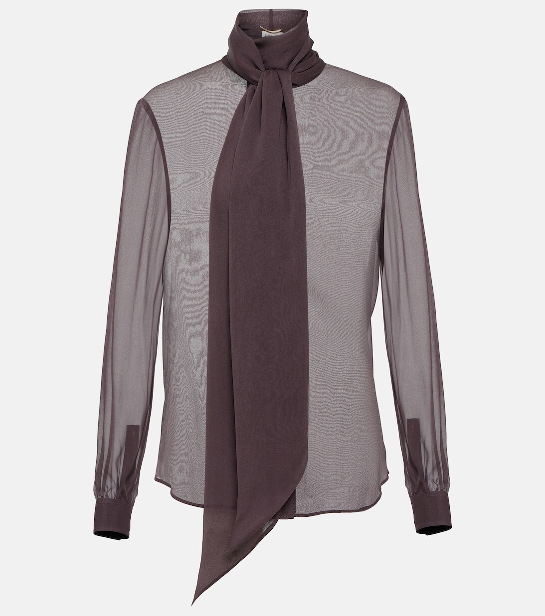 Блуза Lavallière из шелкового муслина и крепа SAINT LAURENT, фиолетовый
Блуза Lavallière из шелкового муслина и крепа SAINT LAURENT, фиолетовый