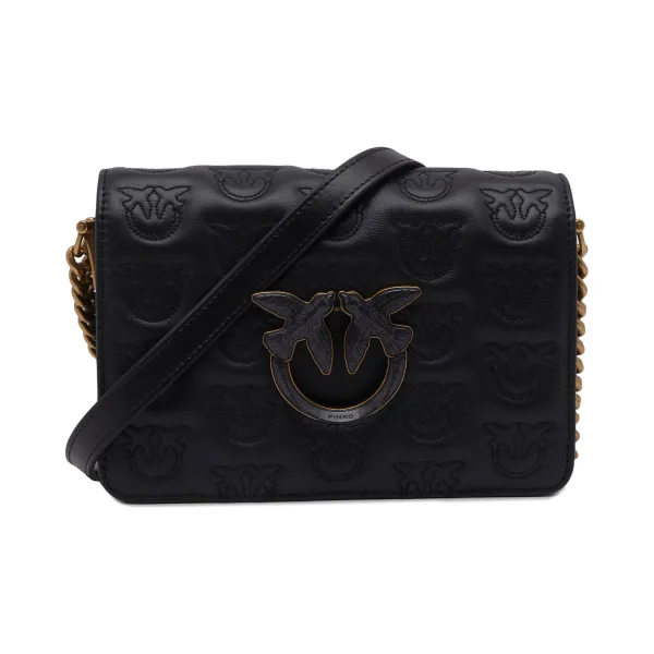 Кожаная сумка-мессенджер Love Click Mini Lo Pinko, черный
Кожаная сумка-мессенджер Love Click Mini Lo Pinko, черный