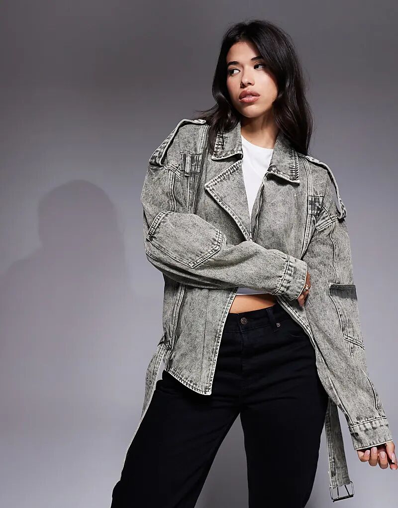 Байкерская куртка Liquor N Poker свободного кроя цвета темного хаки
Байкерская куртка Liquor N Poker свободного кроя цвета темного хаки