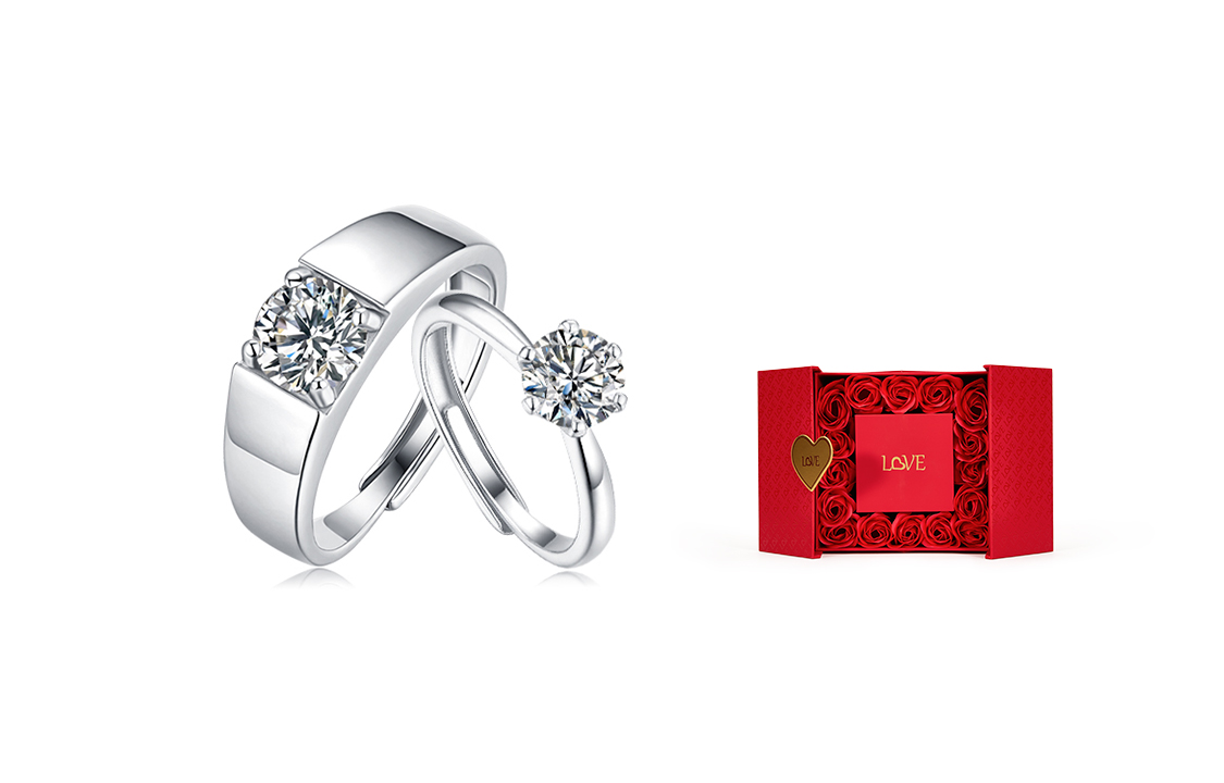 Кольцо из стерлингового серебра 925 пробы для женщин Couple Lady Go, 1 Carat 1 Pair for Sale--Romantic Promise Box
Кольцо из стерлингового серебра 925 пробы для женщин Couple Lady Go, 1 Carat 1 Pair for Sale--Romantic Promise Box