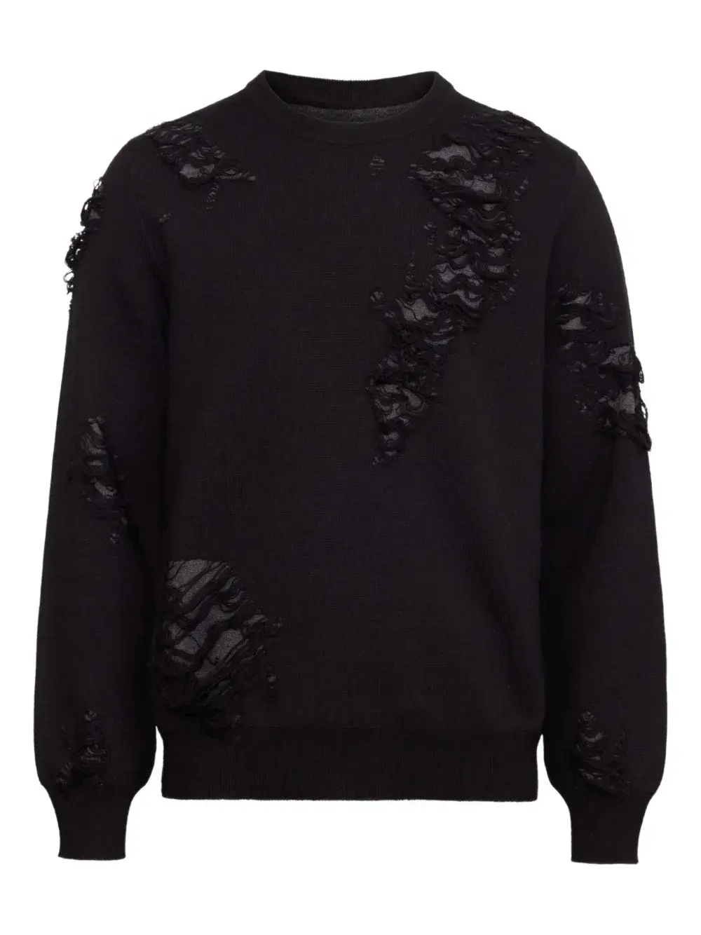 Свитер с эффектом потертости MM6 Maison Margiela, черный
Свитер с эффектом потертости MM6 Maison Margiela, черный