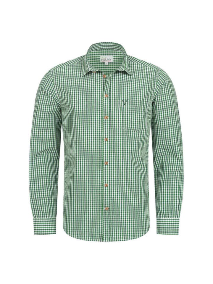 Традиционная рубашка Гарри с длинными рукавами зеленого цвета Nübler
Традиционная рубашка Гарри с длинными рукавами зеленого цвета Nübler