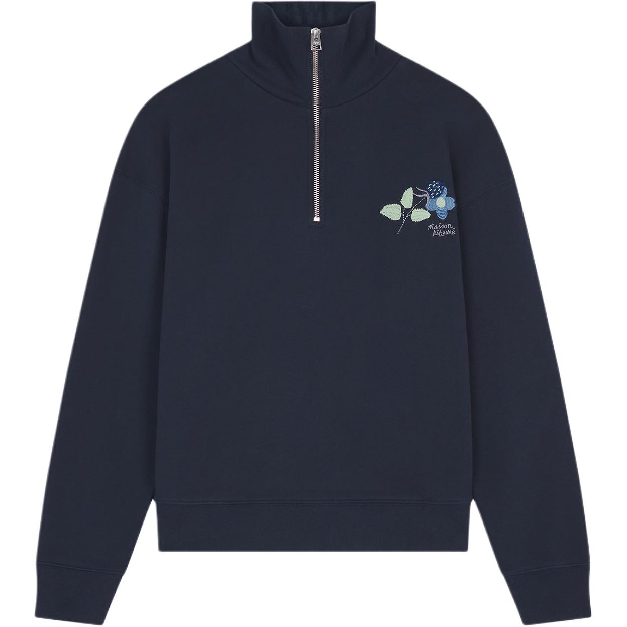 Свитшот с листьями клубники Maison Kitsune, синий
Свитшот с листьями клубники Maison Kitsune, синий