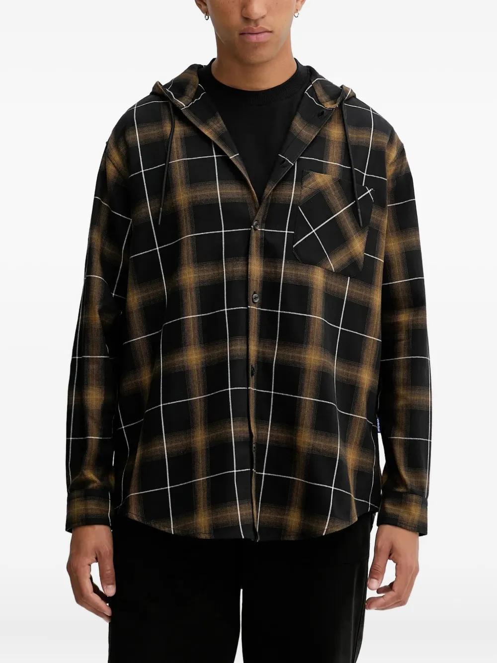 Куртка-рубашка в клетку HUGO, черный
Куртка-рубашка в клетку HUGO, черный