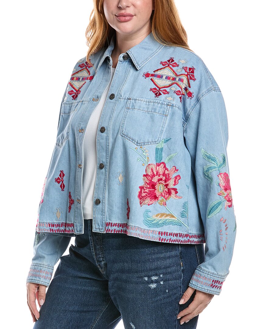Джинсовая куртка кроп Johnny Was, синий
Джинсовая куртка кроп Johnny Was, синий