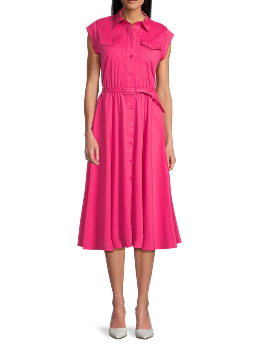 Платье-миди с поясом T Tahari, цвет Tulip Pink
Платье-миди с поясом T Tahari, цвет Tulip Pink