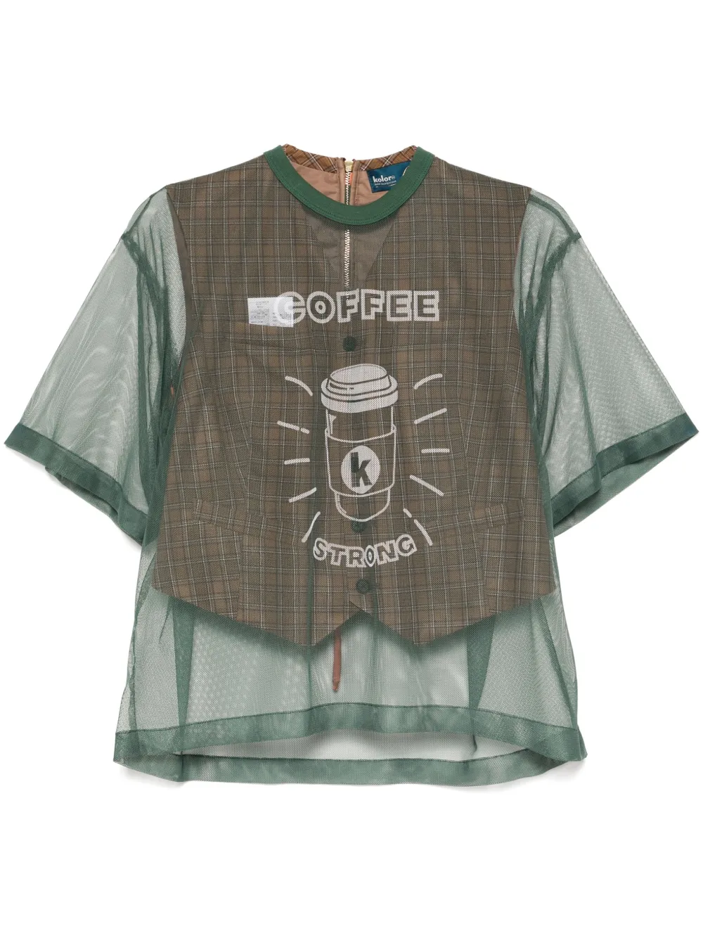 Топ с графичным принтом Kolor, зеленый
Топ с графичным принтом Kolor, зеленый