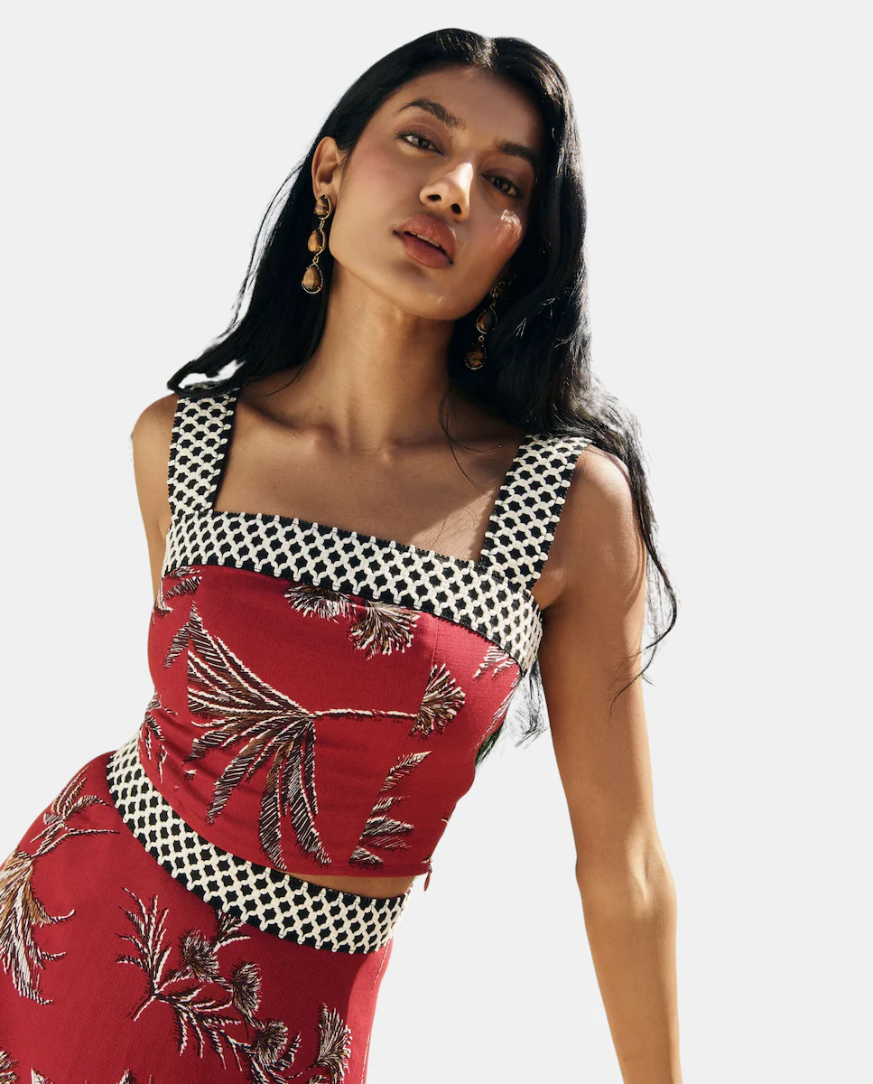 Женский топ с квадратным вырезом и принтом MIPHAI, гранатовый
Женский топ с квадратным вырезом и принтом MIPHAI, гранатовый