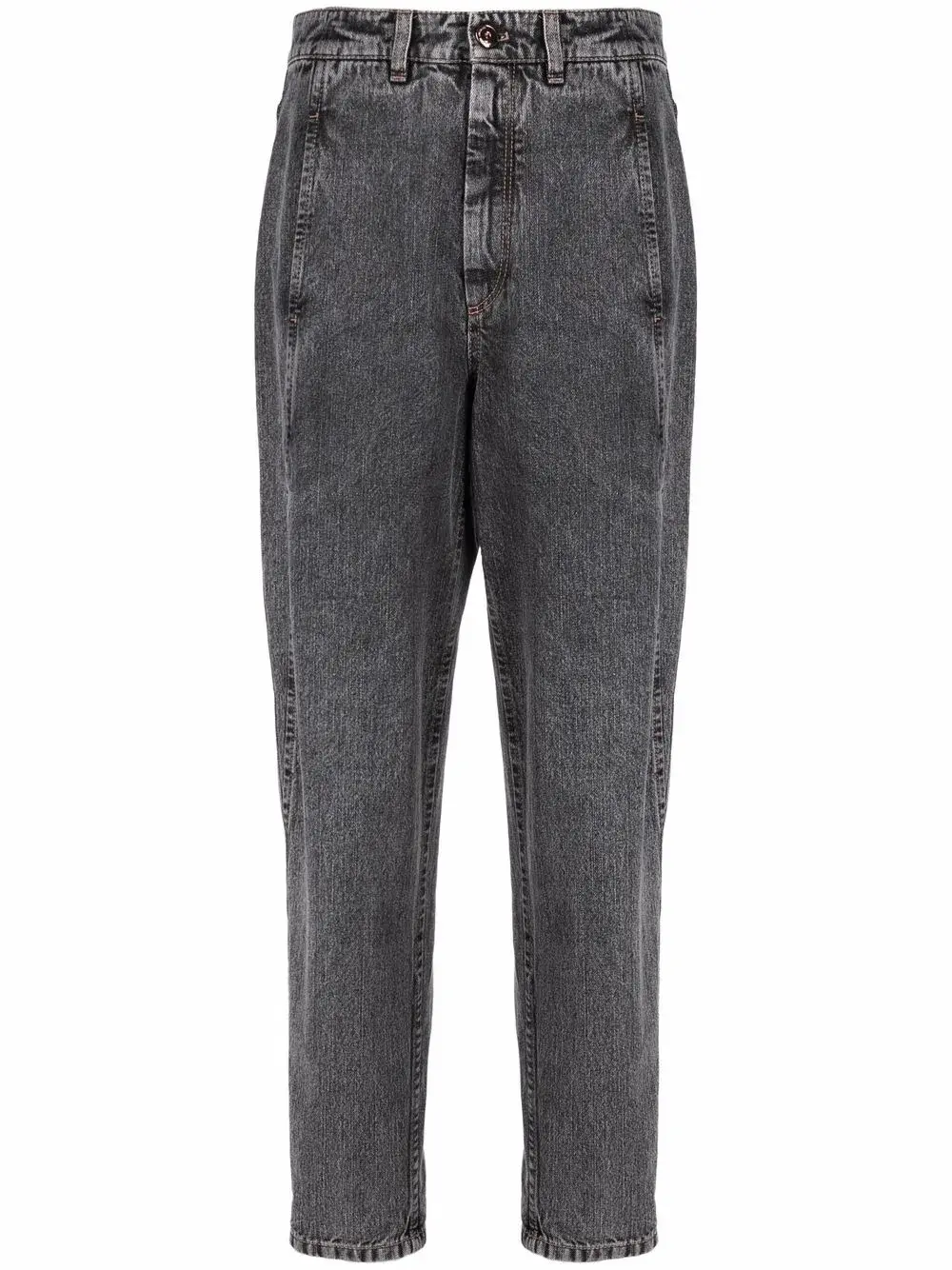 Прямые джинсы с завышенной талией Brunello Cucinelli, черный
Прямые джинсы с завышенной талией Brunello Cucinelli, черный