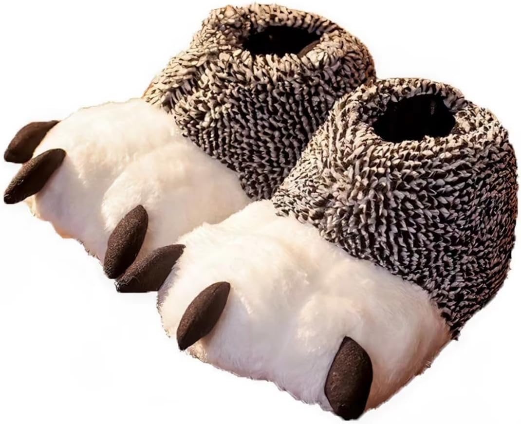 YUDISHOES Мужские и женские тапочки, тапочки в виде животных, милые тапочки с лапками медведя, зимние мягкие домашние хлопковые тапочки, коричневый
YUDISHOES Мужские и женские тапочки, тапочки в виде животных, милые тапочки с лапками медведя, зимние мягкие домашние хлопковые тапочки, коричневый