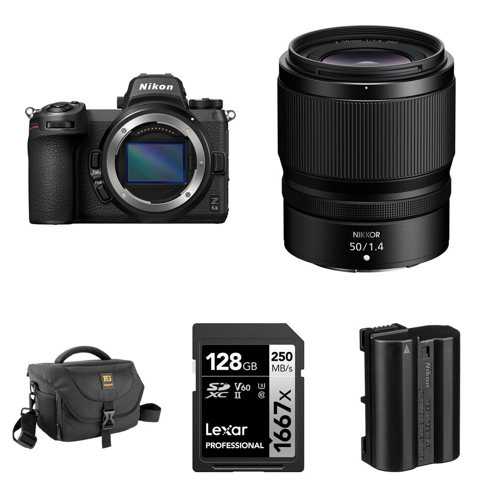 Беззеркальная камера Nikon Z6 II Mirrorless Camera with 50mm f/1.4 Lens and
Беззеркальная камера Nikon Z6 II Mirrorless Camera with 50mm f/1.4 Lens and