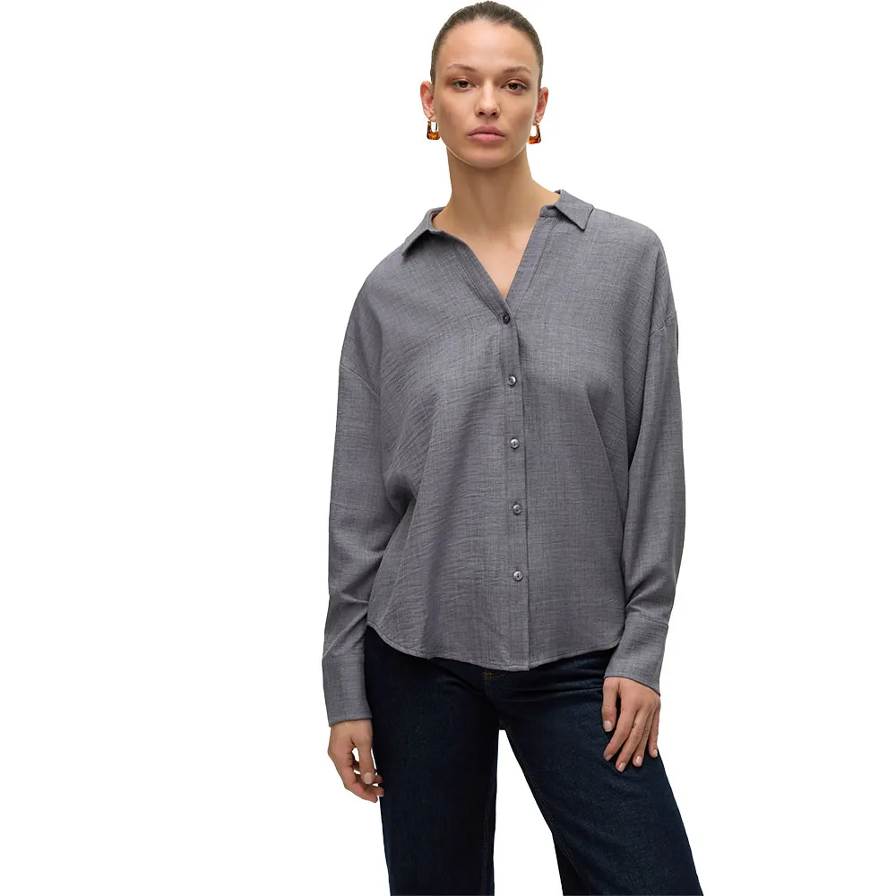 Рубашка с длинным рукавом Vero Moda Melaney Queeny, серый 
Рубашка с длинным рукавом Vero Moda Melaney Queeny, серый