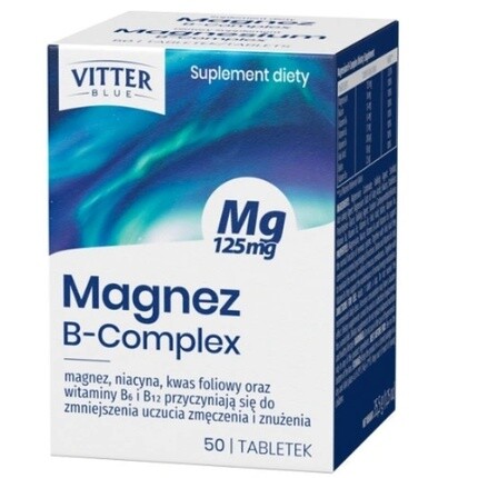 Магний B-комплекс - 50 таблеток Vitter Blue
Магний B-комплекс - 50 таблеток Vitter Blue