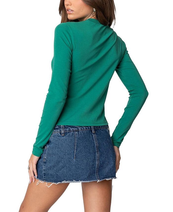 Футболка с длинным рукавом Edikted 76, зеленый
Футболка с длинным рукавом Edikted 76, зеленый