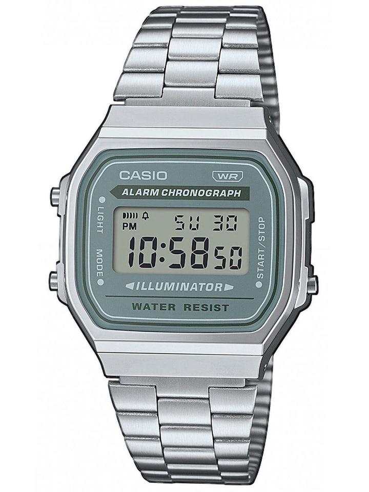 Casio Винтажные культовые цифровые часы, светло-серый антрацитовый/серебристый
Casio Винтажные культовые цифровые часы, светло-серый антрацитовый/серебристый