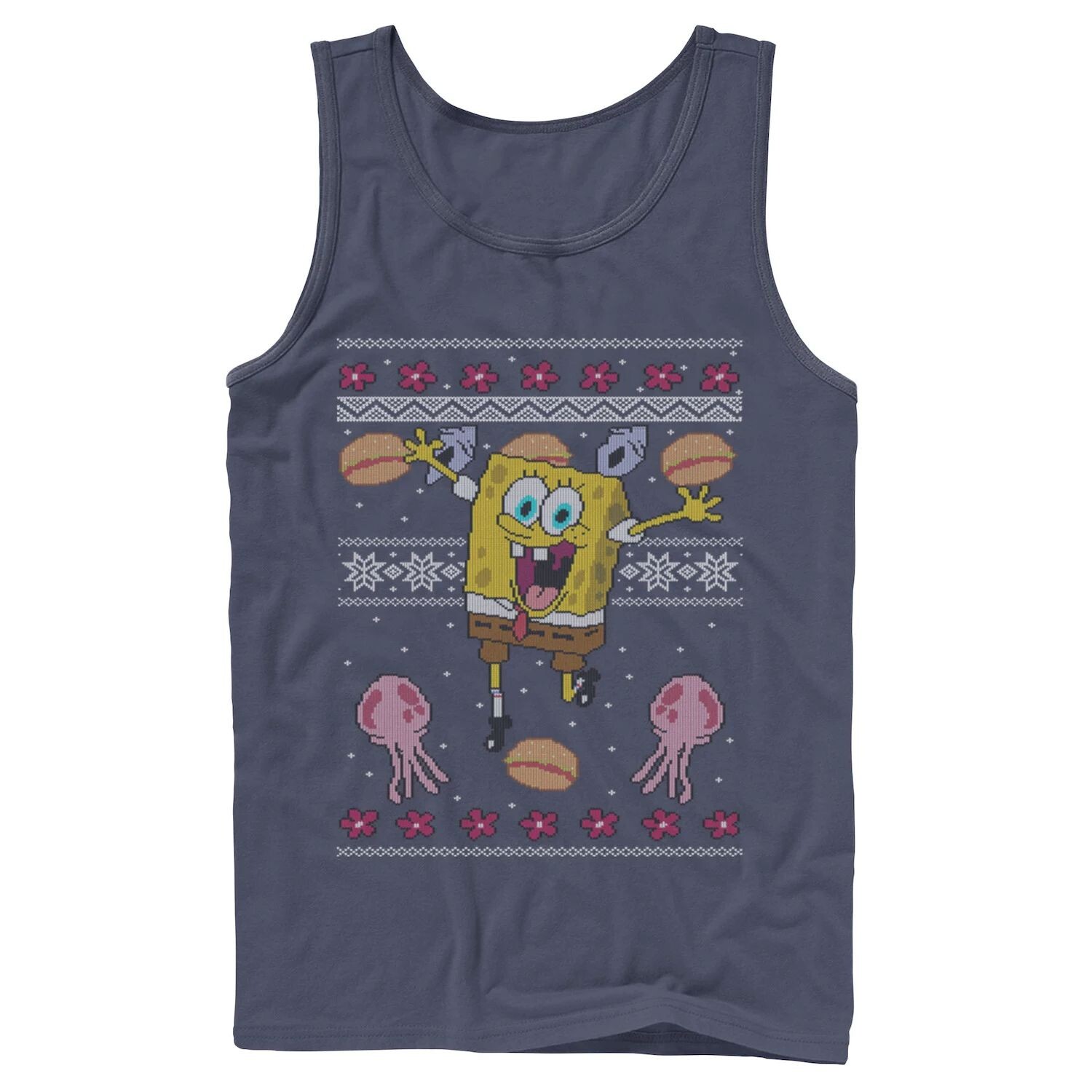 Мужская майка Nickelodeon SpongeBob SquarePants Медуза Ugly Christmas с рисунком 
Мужская майка Nickelodeon SpongeBob SquarePants Медуза Ugly Christmas с рисунком