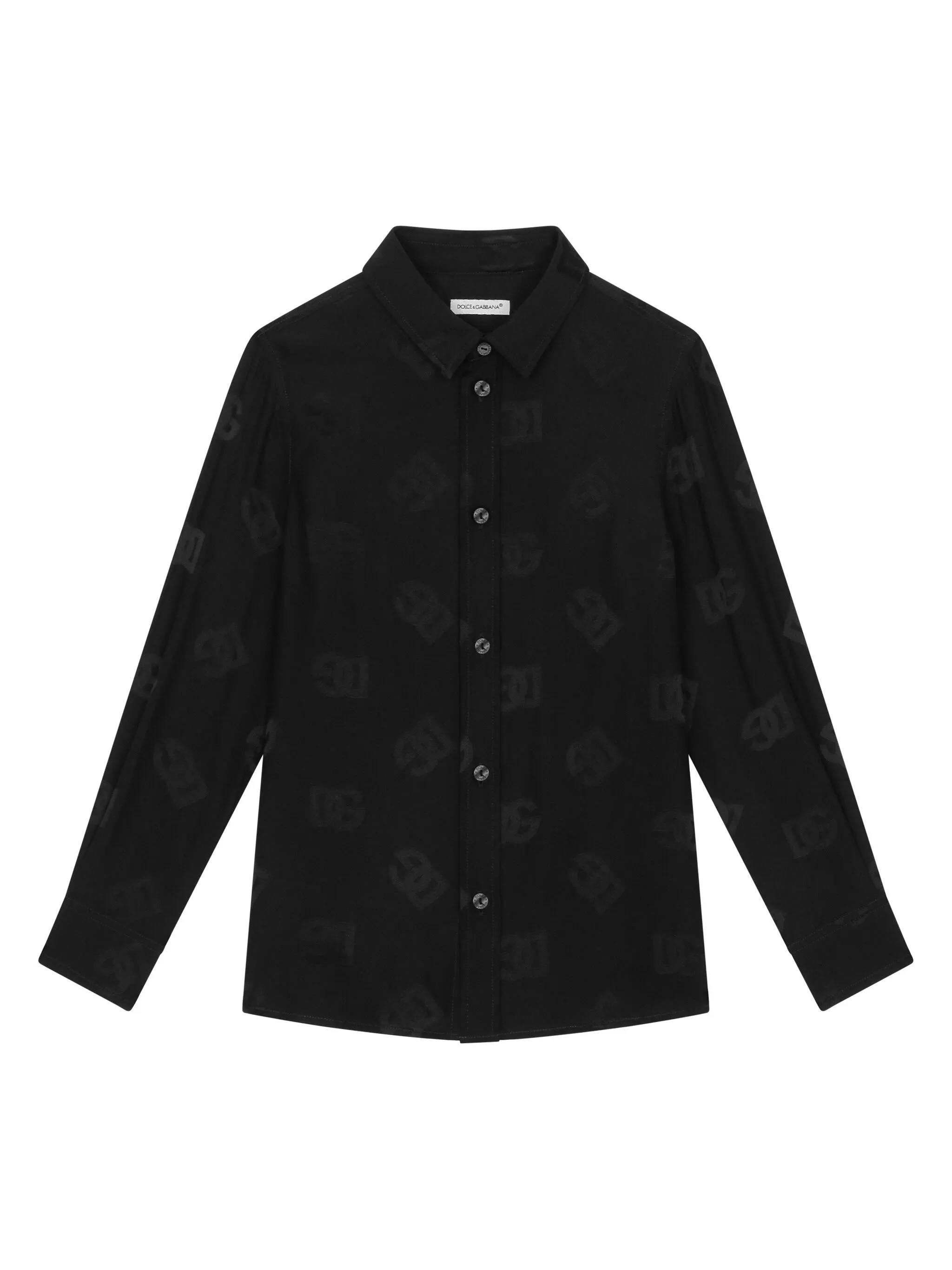 Рубашка с жаккардовым логотипом DG Dolce & Gabbana Kids, черный
Рубашка с жаккардовым логотипом DG Dolce & Gabbana Kids, черный
