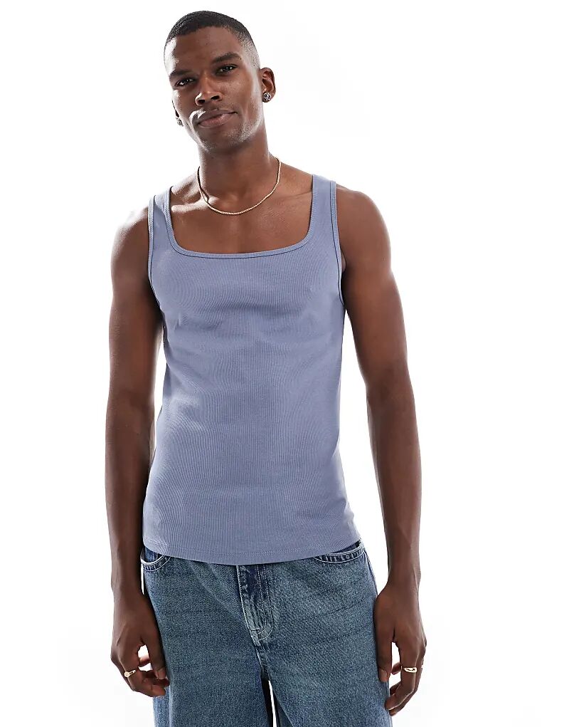 Майка ASOS DESIGN Essentials, облегающий, темно-серого цвета, в рубчик
Майка ASOS DESIGN Essentials, облегающий, темно-серого цвета, в рубчик