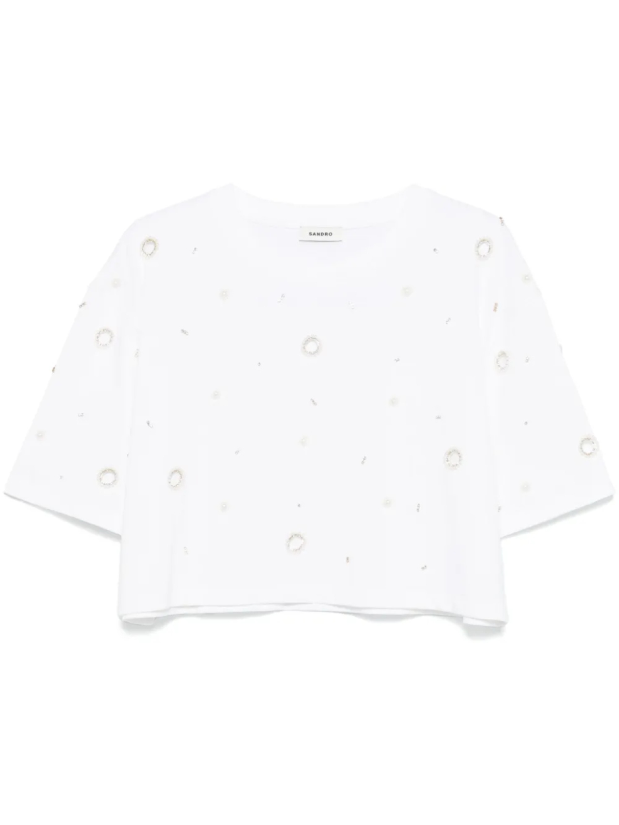 Футболка с искусственным жемчугом SANDRO, белый
Футболка с искусственным жемчугом SANDRO, белый