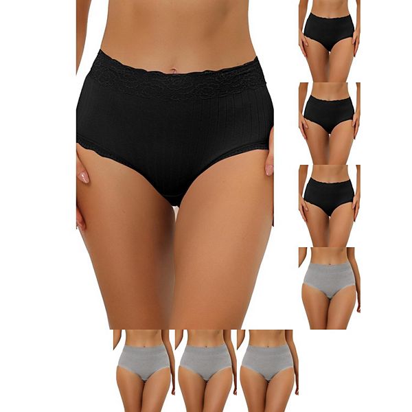8 пар женских трусиков с высокой талией, утягивающие живот, комфортные с кружевной отделкой и резинкой Inspire Chic, Gray Black
8 пар женских трусиков с высокой талией, утягивающие живот, комфортные с кружевной отделкой и резинкой Inspire Chic, Gray Black