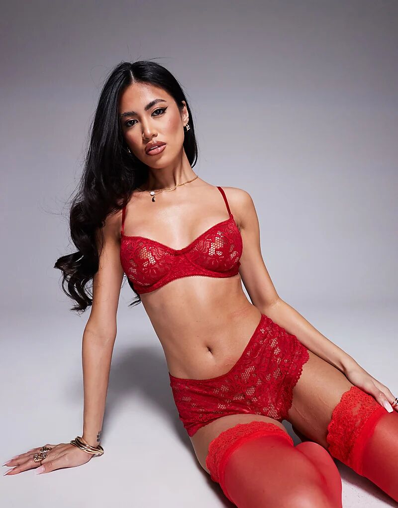 Бюстгальтер Margot из кружева ASOS DESIGN на косточках с завязками красного цвета
Бюстгальтер Margot из кружева ASOS DESIGN на косточках с завязками красного цвета