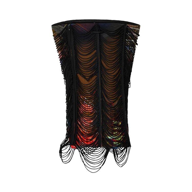 Платье Jean Paul Gaultier Slashing 3D City Mini Dress Brown/Green/Blue/Red, коричневый 
Платье Jean Paul Gaultier Slashing 3D City Mini Dress Brown/Green/Blue/Red, коричневый