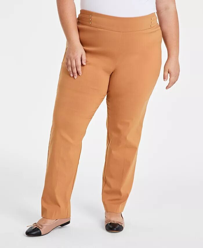 Узкие брюки больших размеров с контролем живота больших размеров JM Collection, коричневый
Узкие брюки больших размеров с контролем живота больших размеров JM Collection, коричневый