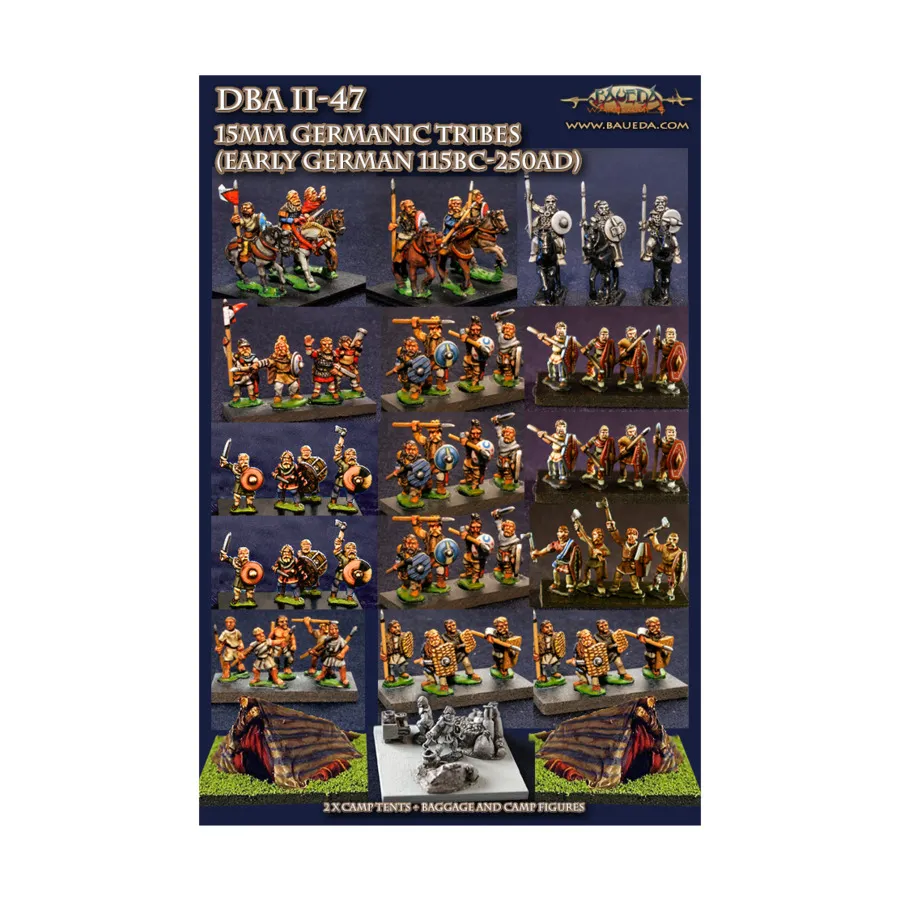 Армейский набор ранних германских племен, Historical Miniatures - Early Germans (15mm) (Baueda)
Армейский набор ранних германских племен, Historical Miniatures - Early Germans (15mm) (Baueda)