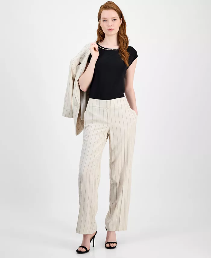 Женские брюки прямого кроя с полоской, средняя посадка, Regular & Petite Kasper, коричневый/бежевый
Женские брюки прямого кроя с полоской, средняя посадка, Regular & Petite Kasper, коричневый/бежевый