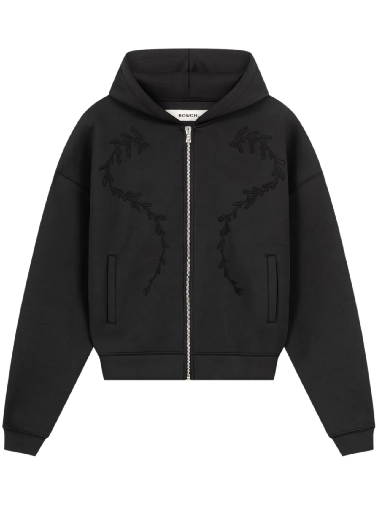 ROUGH. худи на молнии, черный
ROUGH. худи на молнии, черный