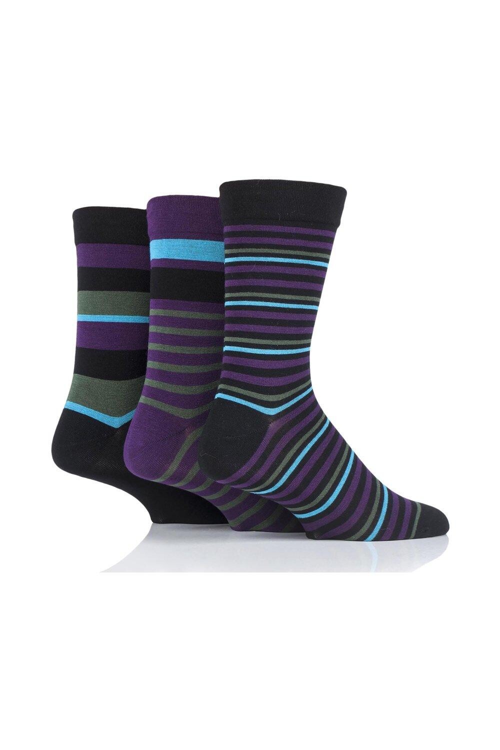 3 пары удобных носков в полоску из бамбука с гладкими швами на пальцах ног SOCKSHOP, бежевый 
3 пары удобных носков в полоску из бамбука с гладкими швами на пальцах ног SOCKSHOP, бежевый