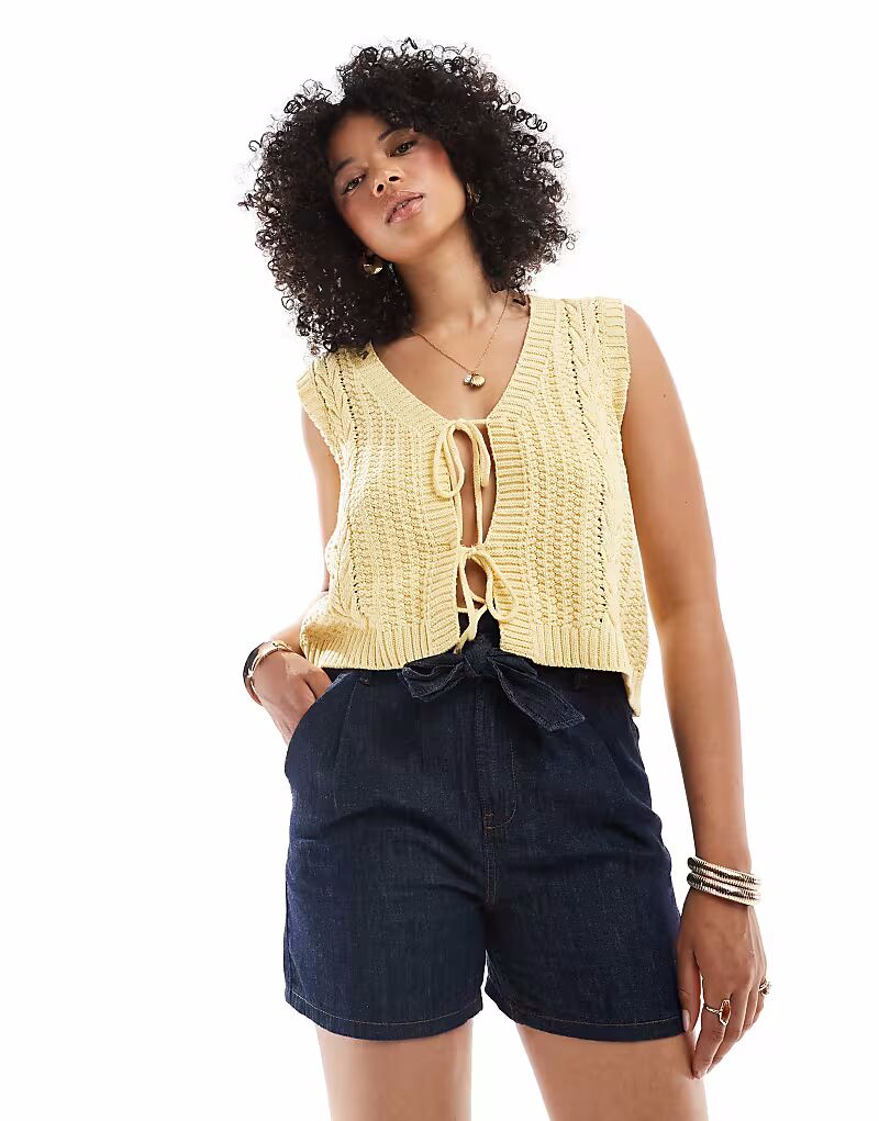 Мягкие джинсовые шорты New Look paperbag темно-синего цвета
Мягкие джинсовые шорты New Look paperbag темно-синего цвета