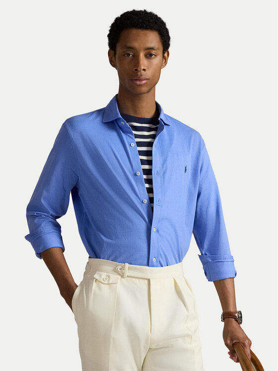 Рубашка slim fit 710899386004 Polo Ralph Lauren, синий 
Рубашка slim fit 710899386004 Polo Ralph Lauren, синий